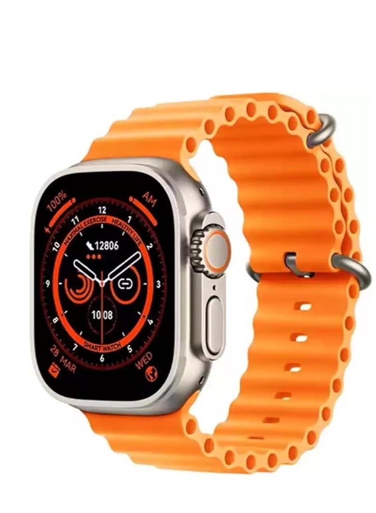 adhomax New T900 Ultra 2 smart watch Elegant Design 2.2" NFC, infinite display, Fitness Tracker, Heart Rate, Bluetooth, Wireless Charging, works with IOS and android, for men and women - Image 3