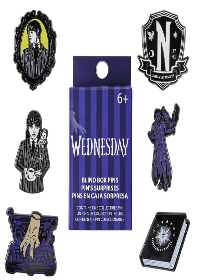 لاونج فلاي دبابيس صندوق الغموض من Loungefly لشخصية وينزداي آدامز من مسلسل Nevermore [دبوس واحد عشوائي] - Image 2
