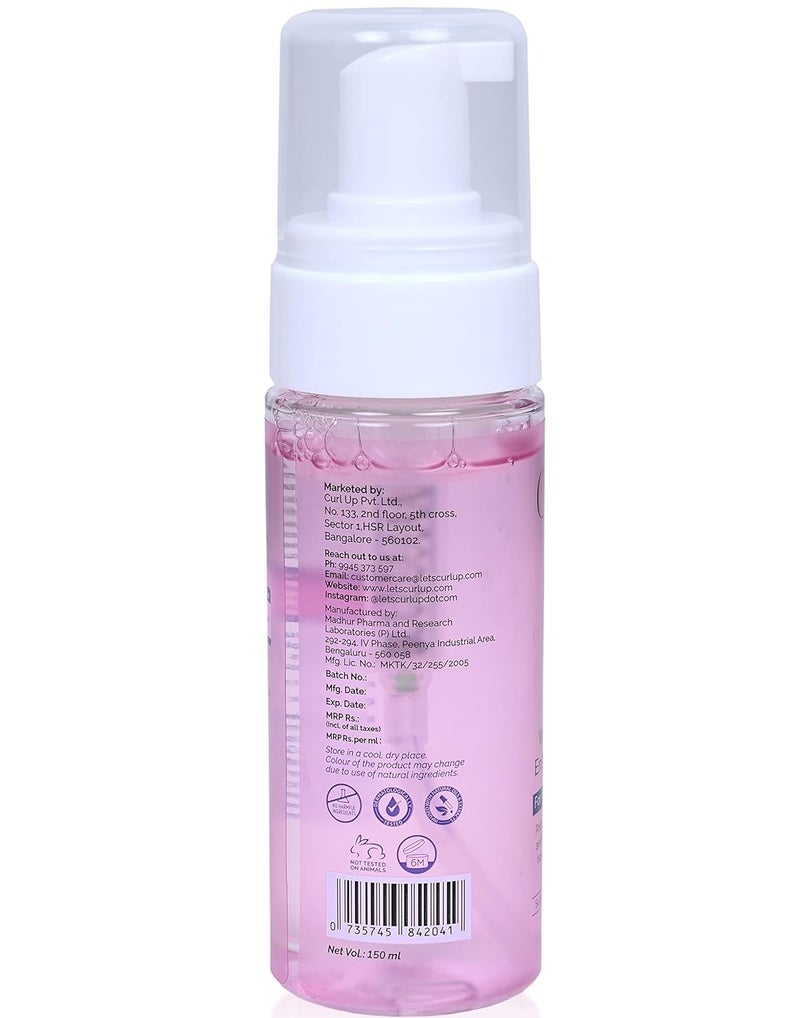 Curl Up Curl Up Weightless Curl Enhancing Mousse Wavy Curly Hair Mousse Light Weight Styler Defines Curls adds Shine and Volume Hair Mousse for Women Men 150ml  - Image 5