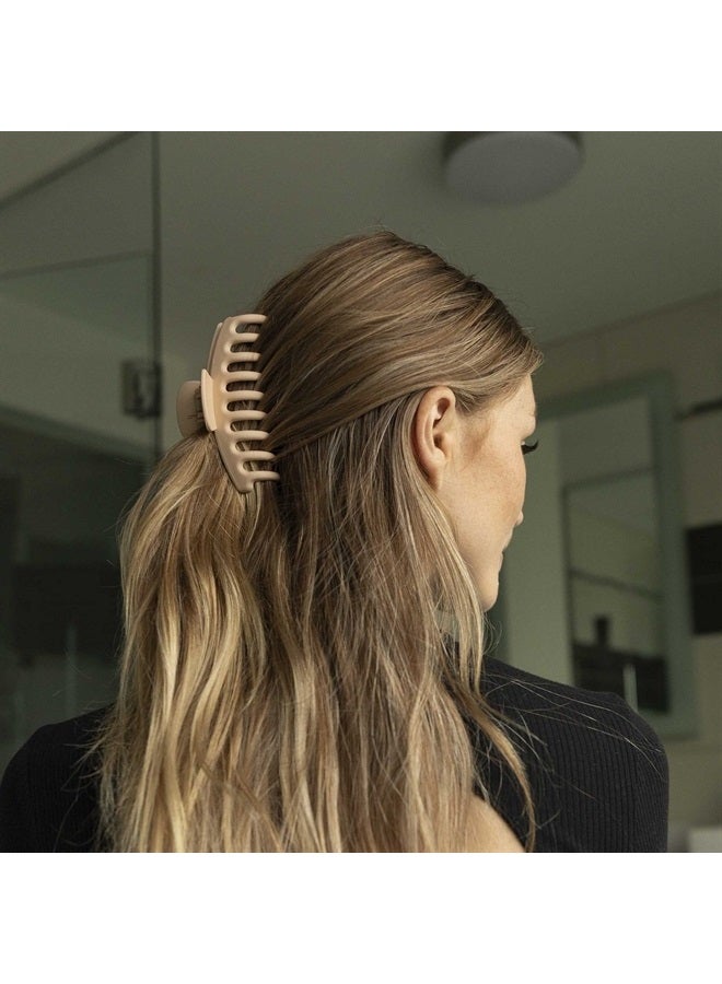 framar Large Claw Clips For Thick Hair – Large Hair Clip For Thick Hair, Girls Hair Clips Claw, Big Hair Clips For Thick Hair, Xl Claw Clips For Thick Hair, Matte Claw Clips, Neutral Hair Clips 4 Pack - Image 2