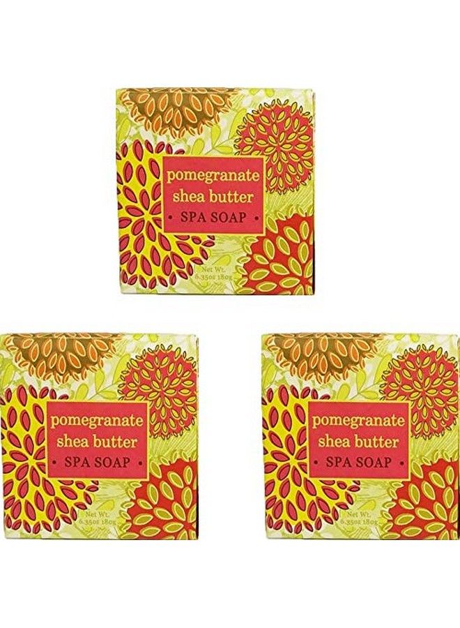 greenwich bay Exfoliating Spa Soap Shea Butter And Cocoa Butter. Blended With Loofah And Apricot Seed No Parabens No Sulfates 6.35 Oz. (3 Pack) … (Pomegranate) - Image 2