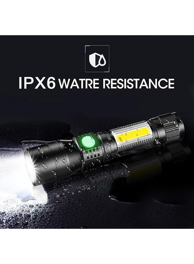 Excefore Scorpion Flashlight with Magnet 3 in 1 Tactical UV 395nm Blacklight Redlight and Side Work Light 1200 Lumen Zoomable 7 Modes IPX6 Waterproof LED Torch Ideal for Camping - Image 4