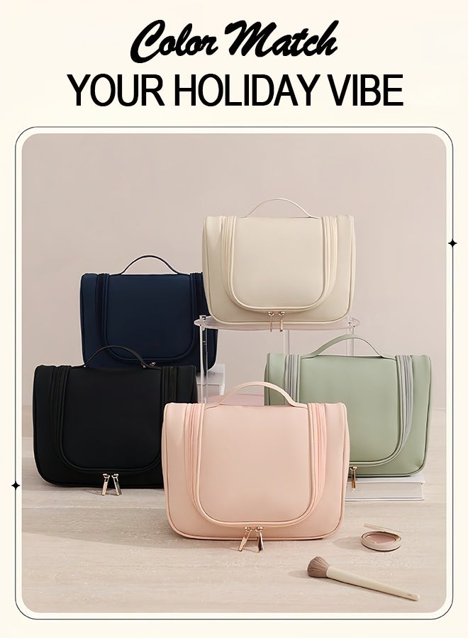 حقيبة سفر معلقة كبيرة لأدوات الزينة والمكياج | منظم حمام للرجال والنساء للكوزمتكس والإكسسوارات والأساسيات - Image 3