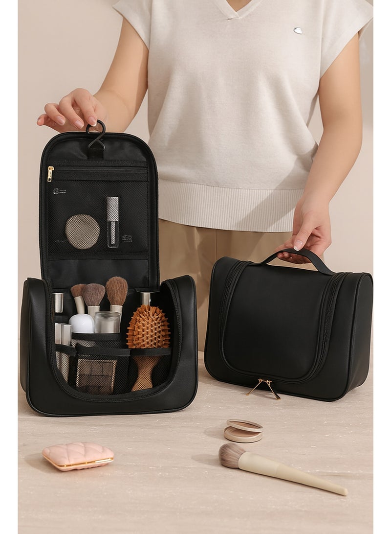 حقيبة سفر معلقة كبيرة لأدوات الزينة والمكياج | منظم حمام للرجال والنساء للكوزمتكس والإكسسوارات والأساسيات - Image 4