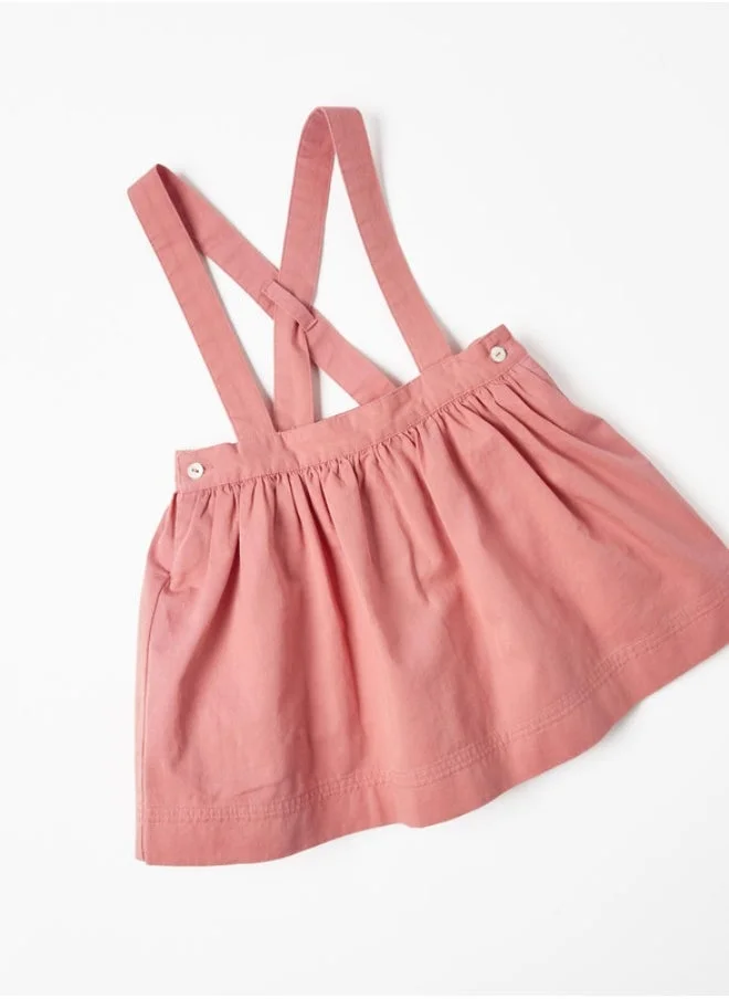 زيبي Pinafore Dress for Baby Girls, Pink