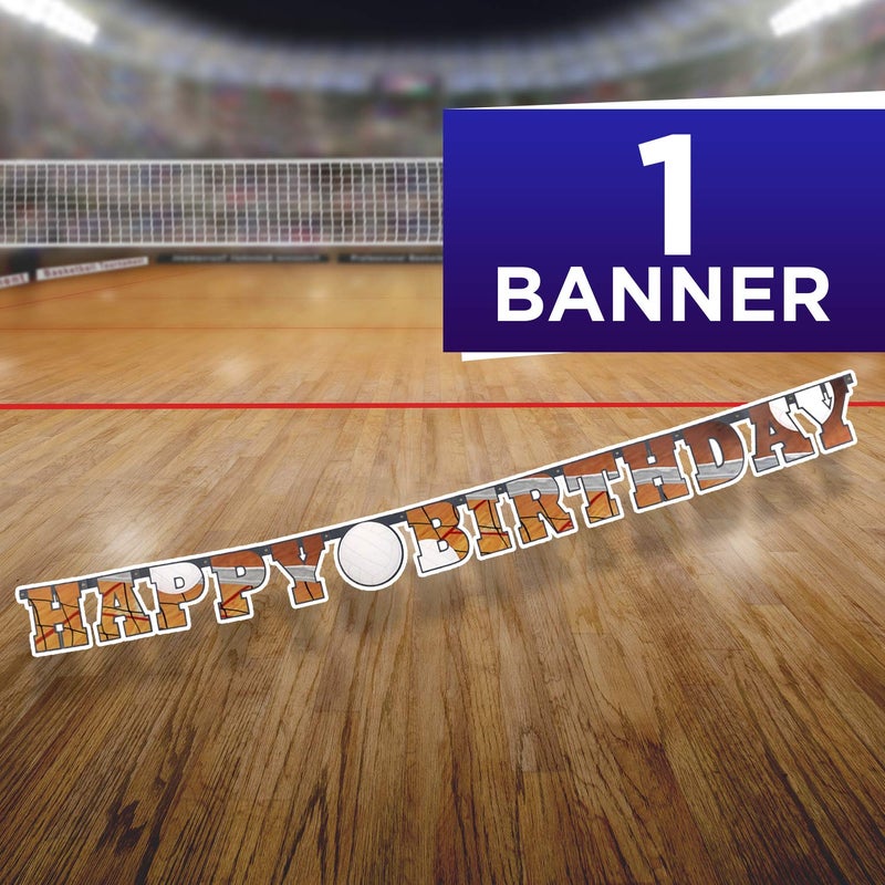 Havercamp Volleyball Birthday Banner (Large 7"" Cutout Letters  Numbers Included) Volleyball Side Out Party Collection by Havercamp - Image 4