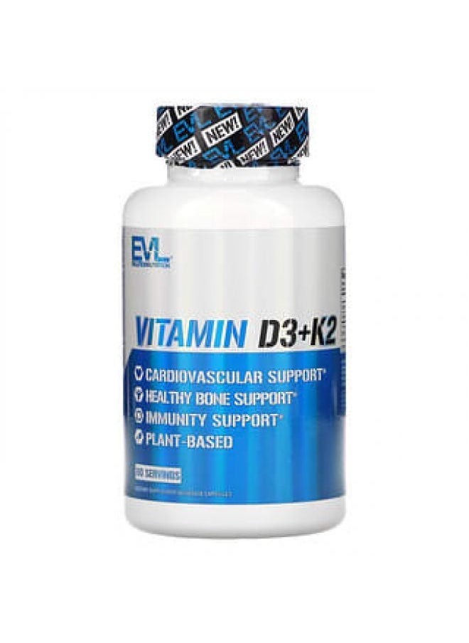 EVLUTION NUTRITION EVLution Nutrition Vitamin D3+K2 60 Veggie Capsules 
