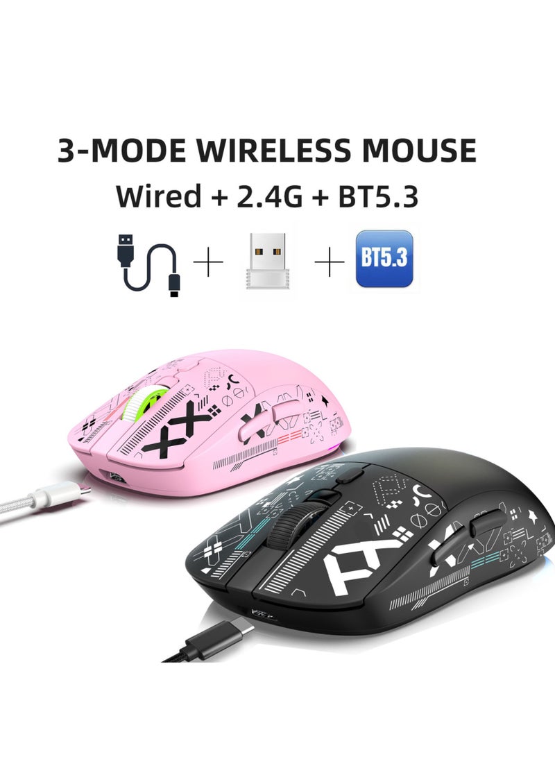 السلكية / 2.4g / bluetooth اكس ماوس لاسلكي RGB 650mAh مضيئة لعبة ماوس لاسلكي ، ويمكن استخدامها كهدية للرجال والنساء على حد سواء - Image 1