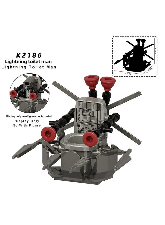 Huge Titan TV Man 3.0 Lightning Toilet Man Flying Monitor Man Boy Audio Man Assembled Toys-Color:K2186 Lightning Toilet Man  - Image 1