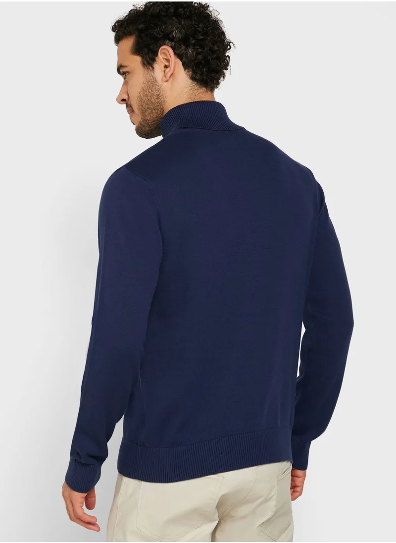 Robert Wood Essential High Roll Neck Knit