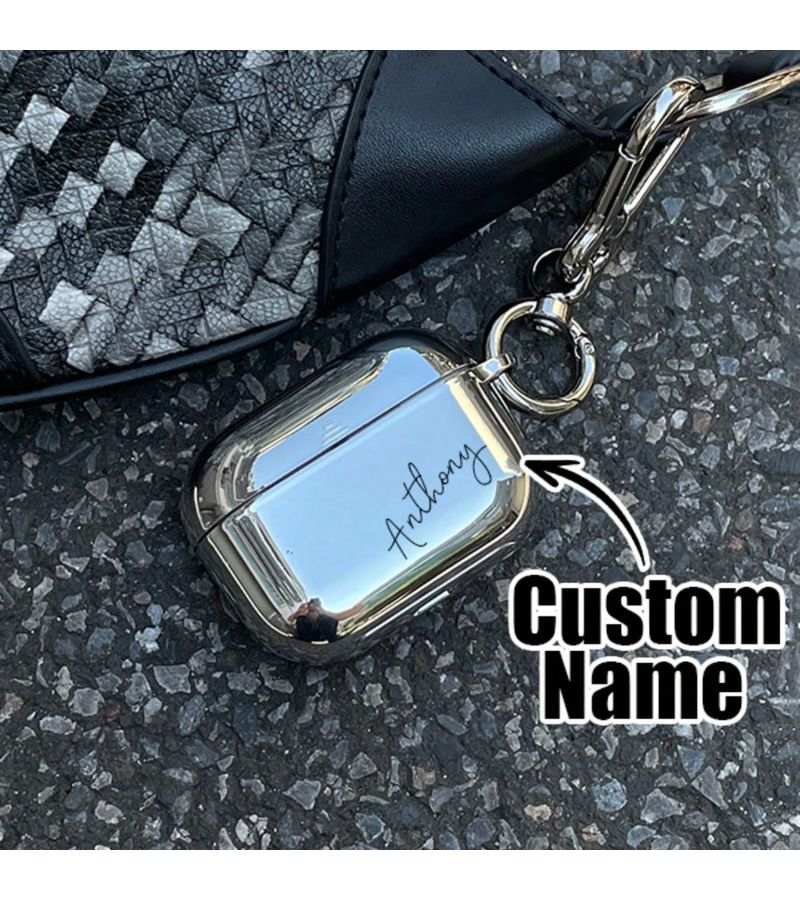 Electroplated Silver Earphone Covers for Airpods 1 2 Personalized Custom Gift - Image 1