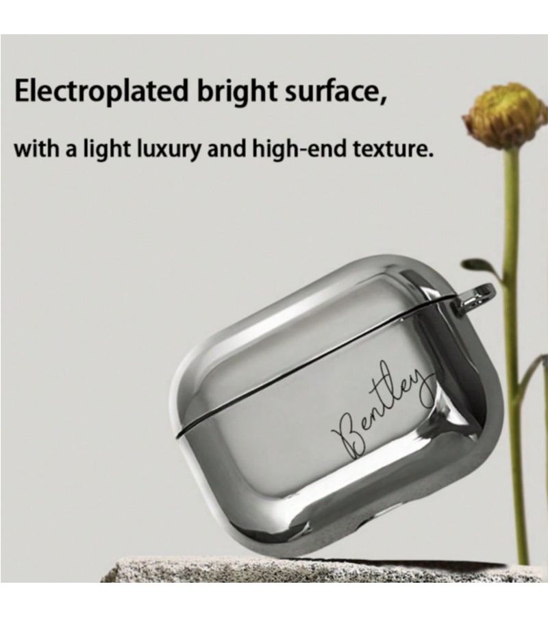 Electroplated Silver Earphone Covers for Airpods 1 2 Personalized Custom Gift - Image 3