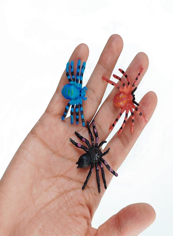 YOOHUA 48PCS Spider Toys Realistic Spider Figures Colorful Tarantula Figurines for Halloween Decor, Early Educational Toy, Birthday Party, Cake Topper for Kids - Image 3