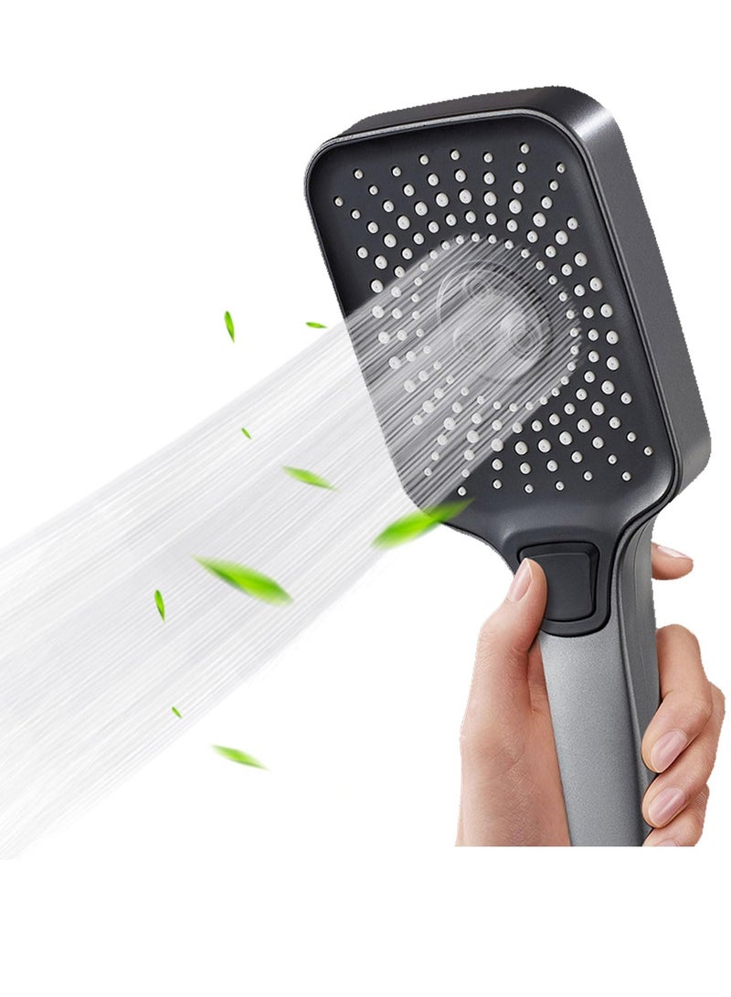 Excefore Shower Head High Pressure Shower Heads with 4 Spray Modes, Powerful Square Shower Head to Increase Water Pressure, Handheld Shower Head, Universal Water Saving Shower Head  - Image 1