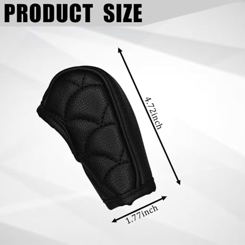 aakichi Universal Car Gear Shift Knob Cover, PU Leather, Manual and Automatic Compatible with All Car's & SUVs (Black) - Image 3