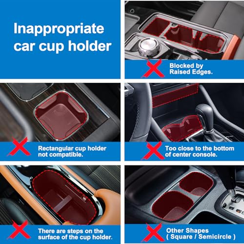 Zeyitian Car Cup Holder Expander, Cup Holder Extender Adapter with Expandable Arm and Adjustable Base, Compatible with Yeti Ramblers 14-64oz, Hydro Flasks 18-64oz Most Coffee Mugs Bottles & Cups - Image 3