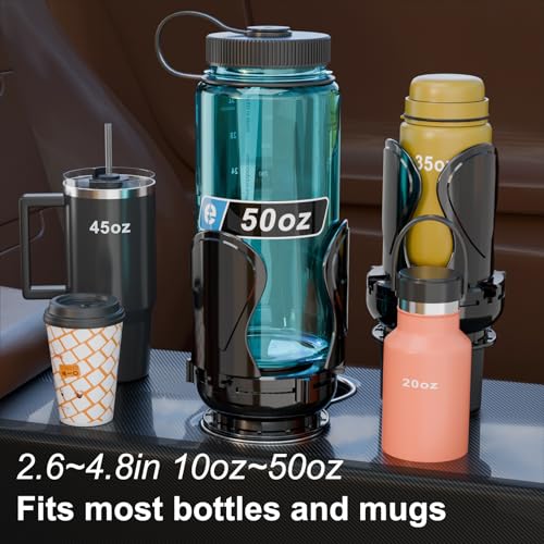 Zeyitian Car Cup Holder Expander, Cup Holder Extender Adapter with Expandable Arm and Adjustable Base, Compatible with Yeti Ramblers 14-64oz, Hydro Flasks 18-64oz Most Coffee Mugs Bottles & Cups - Image 5