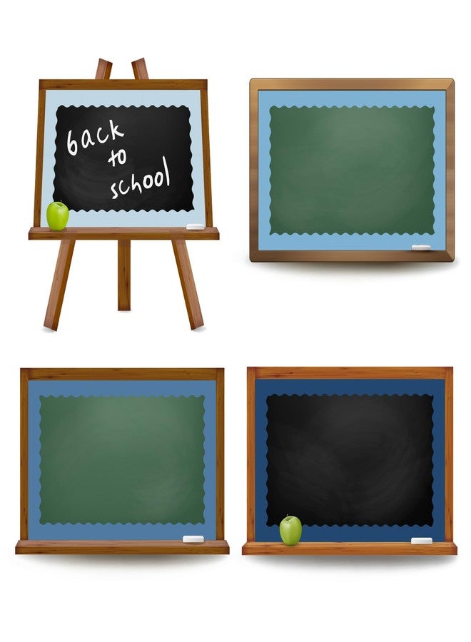 Whaline 65.6ft Summer Blue Bulletin Board Borders 4 Rolls Blue Series Die-Cut Board Trim for School Classroom Office Chalkboard - Image 3