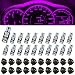 Damwot 74 Led Bulb Dash Lights Super Bright T5 37 74 LED Bulb with Twist Lock Socket PC74 PC37Dashboard Lights Instrument Cluster Bulbs KitsPack of 20 Pink - Image 2