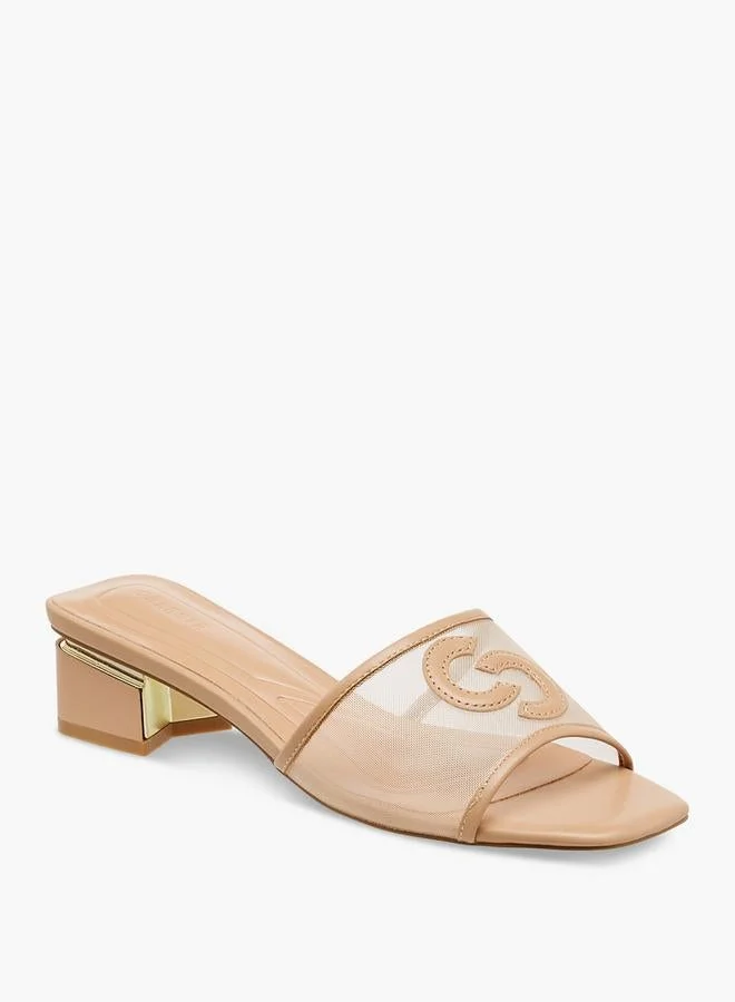Celeste Women'S Textured Slip-On Sandals With Block Heels