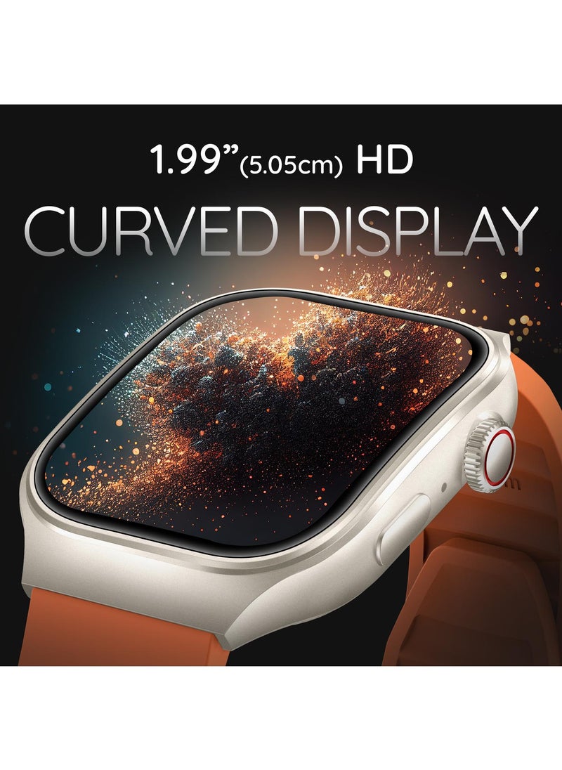 Pebble Pebbble Curve 1.99" Smartwatch for Men and Women, HD Curved Display, Bluetooth Calling, Health Suite, Multi-Sports Modes, AI Voice Assistance, Smart Calculator  - Image 3