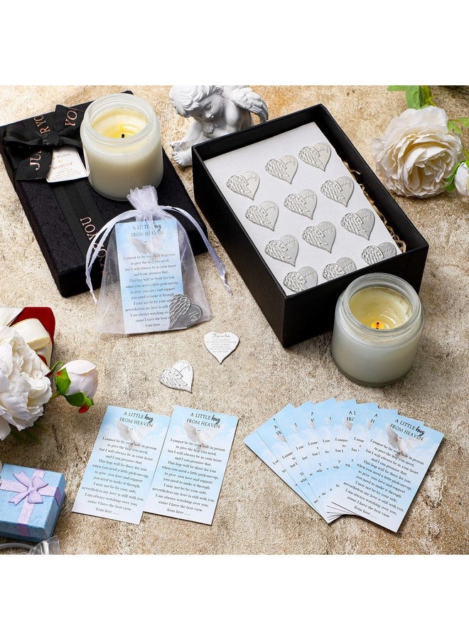 Inbagi 100 Sets Memorial Angel Sign Coins Set Funeral Pocket Token Lucky Pocket Angel Coins Heart Hug Token Poem Cards Organza Gift Bags Celebration Of Life Favors Angel Charms Presents For Family - Image 3