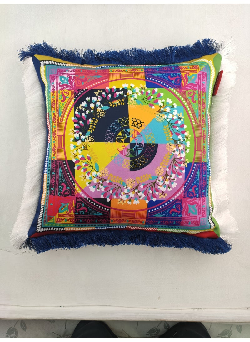 Ramsha Multi Color Polyester Cushion with Filler Cushion for Floor,throw cushion,sofa cushion Bed, Couch - CS 057 (45x45cm) - Image 4