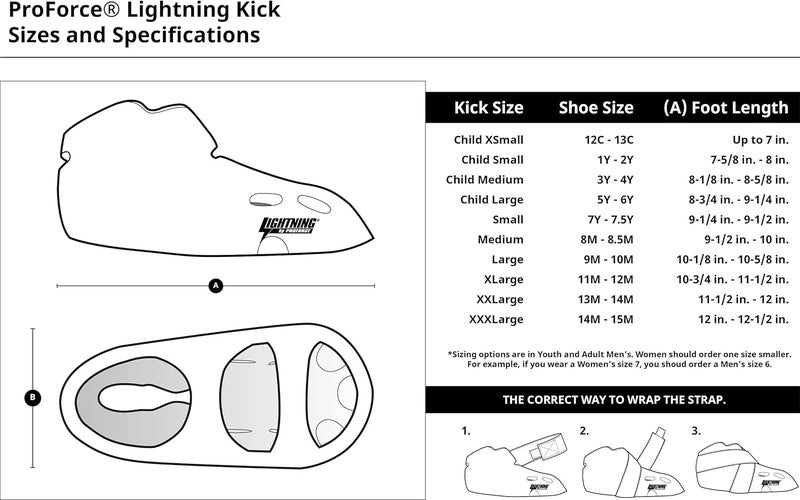 ProForce Pro Force Lightning Kicks Sparring Shoes/Footgear - Black - Size 7-7 1/2 | Small - Image 2