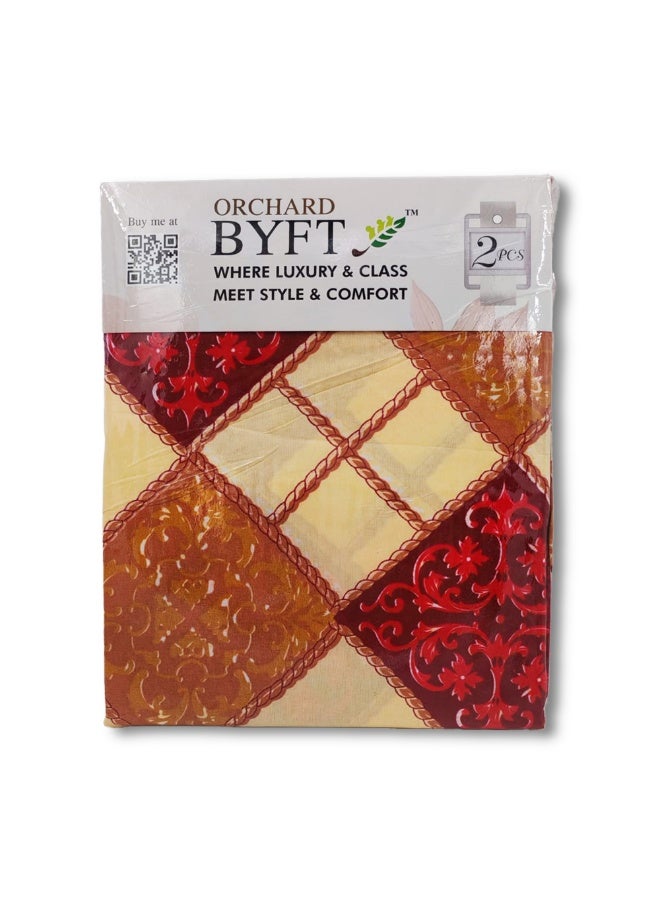 BYFT BYFT orchard comfort cream jaipuri patch pattern printed single sheet & one pillowcase 150 x 230 cm microfiber  - Image 2