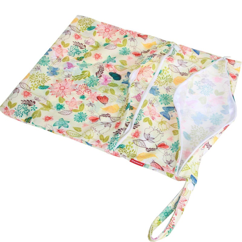 Damero 3pcs Pack Wet Dry Bag for Cloth Diapers Daycare Organizer Bag, Jungle - Image 4