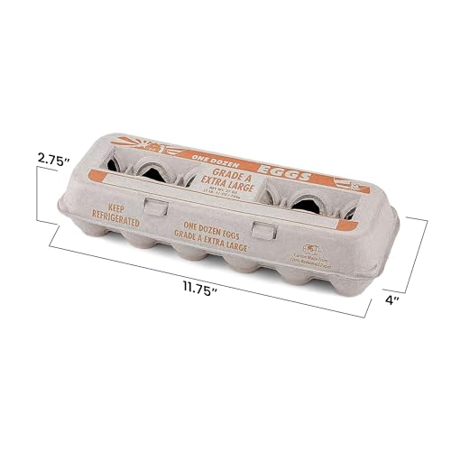 MT Products Printed Natural Pulp Egg Cartons 1 Dozen - Disposable Egg Storage Container (Pack of 25) - Made in the USA - Image 3