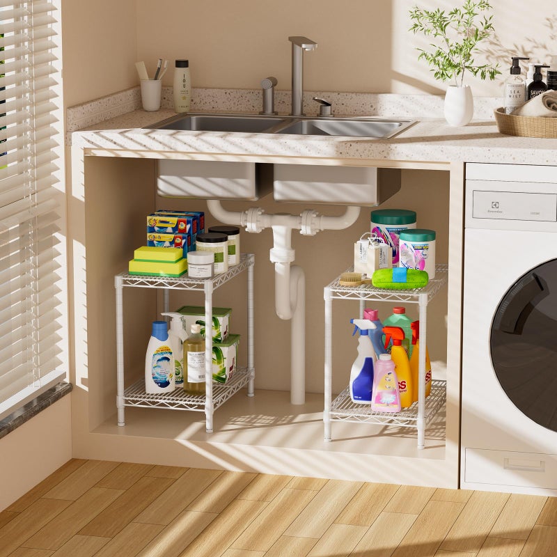 SINGAYE Shelf Closet Wire Shelvingï¼šAdjustable Metal Unit for Laundry Room Organization Bathroom Kitchen Home Storage Small Pantry Rack Shelves - Image 4