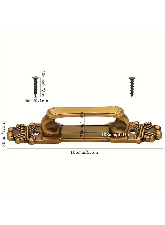 Brass Aluminum Alloy Cabinet Handles 2pcs Vintage European Door Pulls With Installation Hardware - Image 5