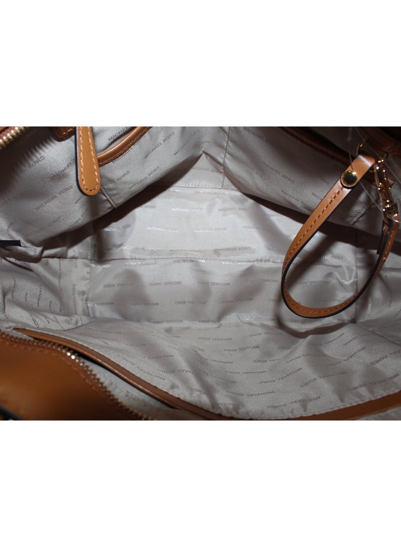 Michael Kors Women's Signature Logo Tote Bag - Beige & Brown - Image 4