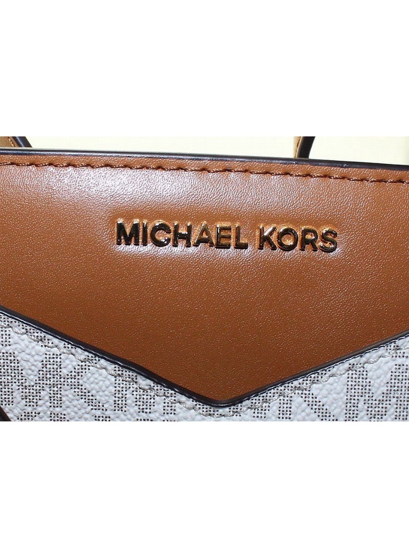 Michael Kors Women's Signature Logo Tote Bag - Beige & Brown - Image 3