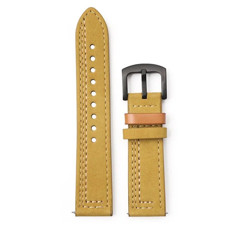 Bluejw 20mm 22mm Genuine Leather Watch Strap Replacement for Huawei GT Series Samsung Galaxy Watch Garmin Fenix & Forerunner – Durable Leather Watch Band with Quick Release - Image 1