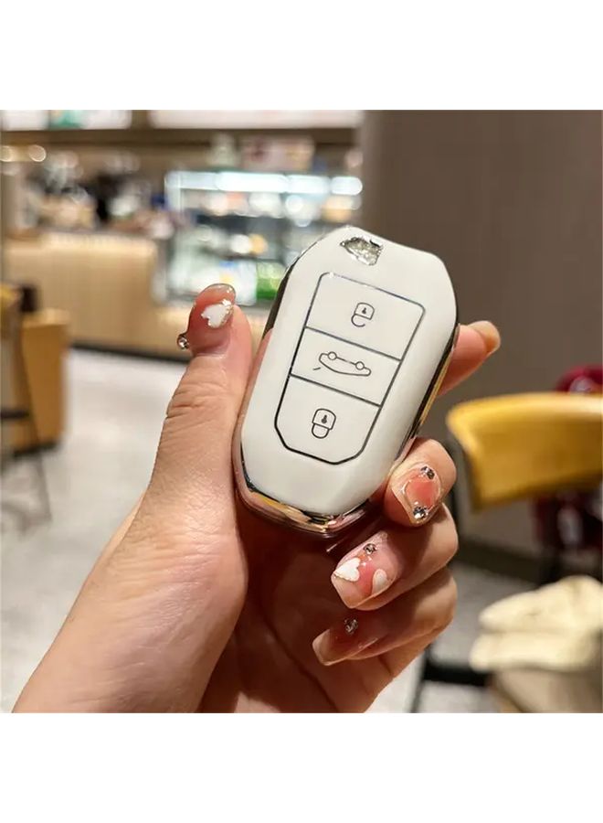 Black TPU Car Remote Key Fob Cover Case Compatible With Peugeot Citroen DS Models - Image 5