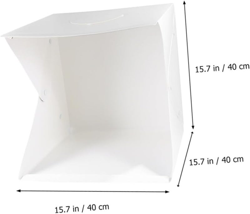 40cm Portable Mini Photography Light Box Tent with Adjustable LED Lighting, Folding Shooting Cube with 6 Color Backdrops for Product Photography - Image 2
