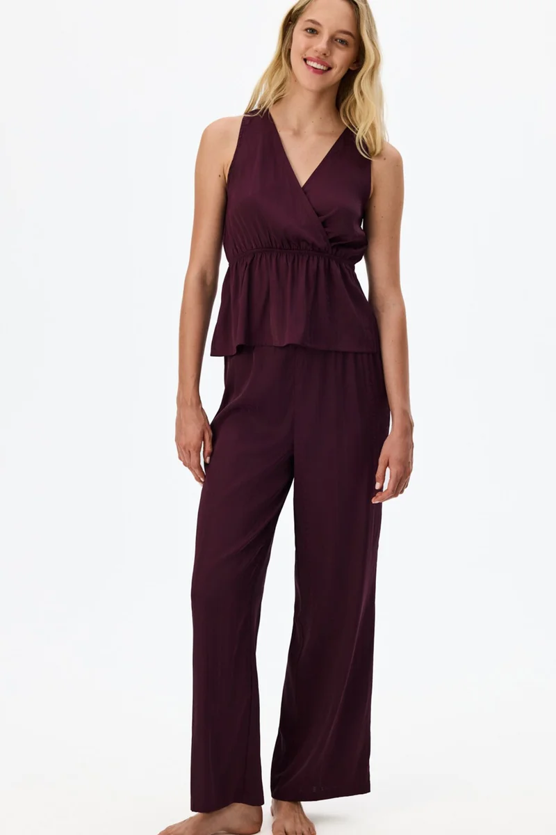 Penti PENTI Aurora Dark Floral Satin Cami Pajama Top