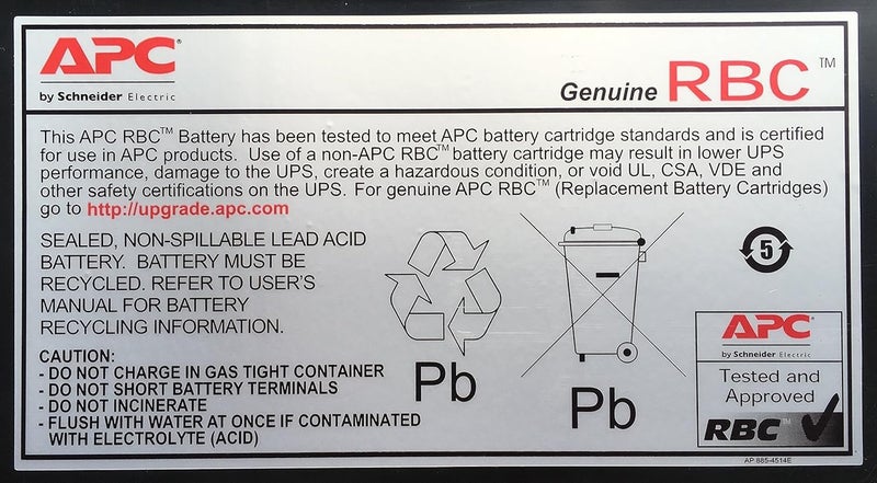 A.P.C. UPS Battery Replacement, APCRBC123 UPS Models BR1000G, BX1350M, BN1350G, BX1000G, BX1300G, SMT750RM2U, SMT750RM2UC, SMT750RM2UNC and Select Others - Image 3