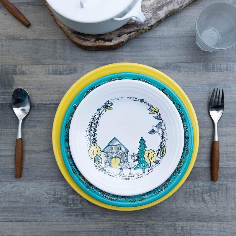 Fiesta 9 Round Luncheon Plate  Nordic Woodland White - Image 2