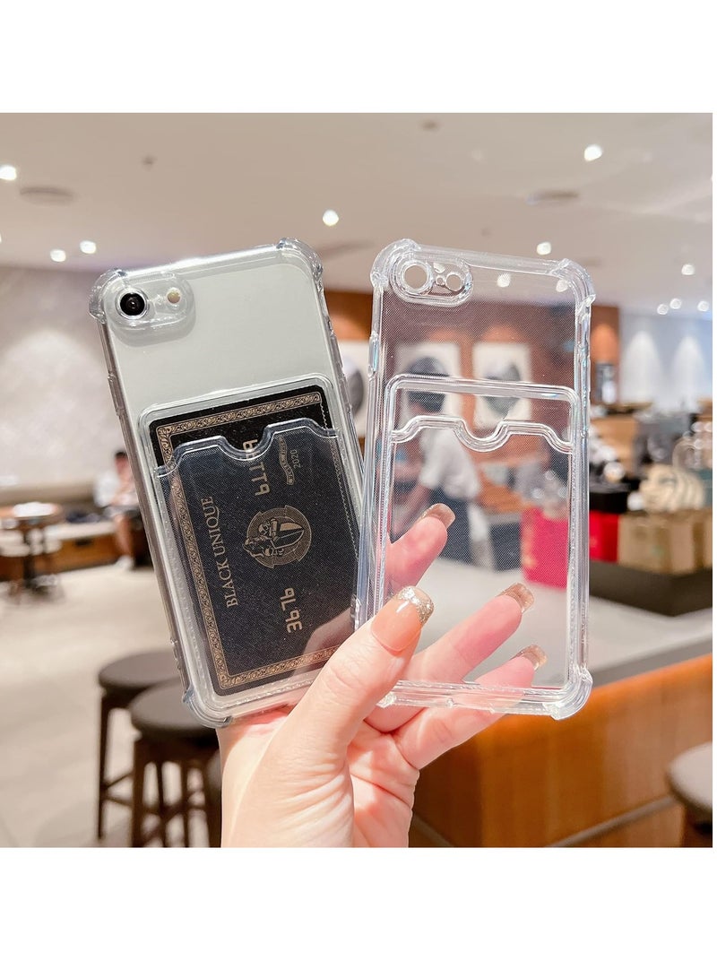 shomira Compatible with iPhone 16e Case Clear Protective Phone Case with Card Slot Scratch Resistant TPU Protective Cover  - Image 2