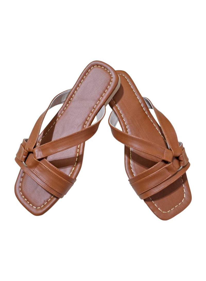 Karisma Flat Simple Design Strappy Slippers - Image 1
