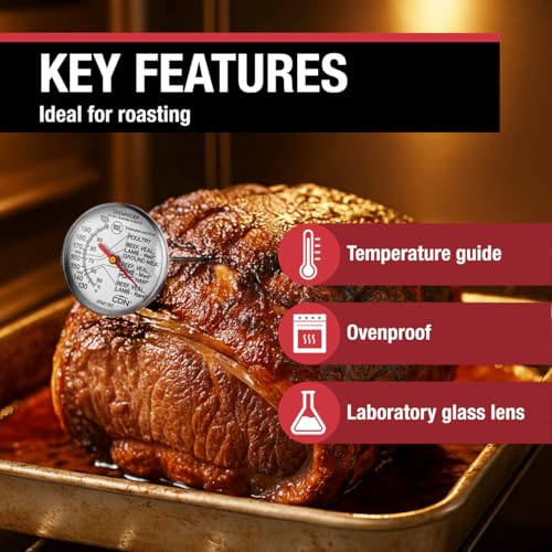 CDN Ovenproof Meat Thermometer | NSF® Certified | ProAccurate® | 1.75" Dial | For Oven & Grill Cooking | Durable Stainless Stem | Fast & Accurate Readings | IRM190 - Image 2