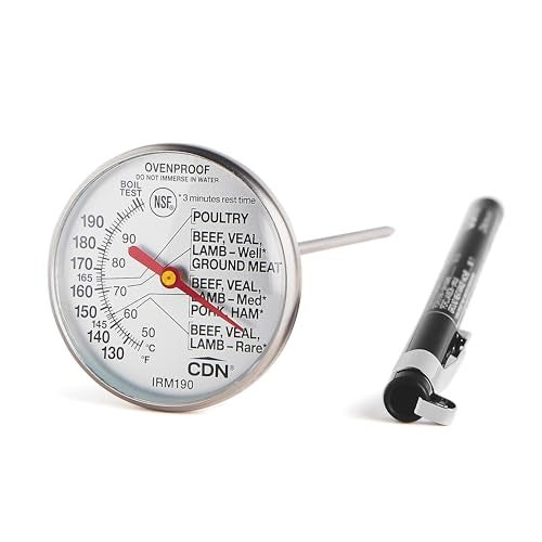 CDN Ovenproof Meat Thermometer | NSF® Certified | ProAccurate® | 1.75" Dial | For Oven & Grill Cooking | Durable Stainless Stem | Fast & Accurate Readings | IRM190 - Image 1