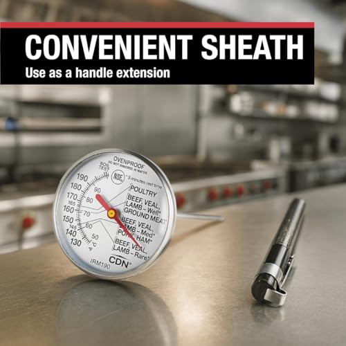 CDN Ovenproof Meat Thermometer | NSF® Certified | ProAccurate® | 1.75" Dial | For Oven & Grill Cooking | Durable Stainless Stem | Fast & Accurate Readings | IRM190 - Image 5