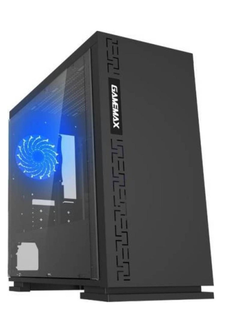 GameMax Optical G510 ATX PC Case, With 4 Fan 120mm Dual Halo Slim Rainbow RGB