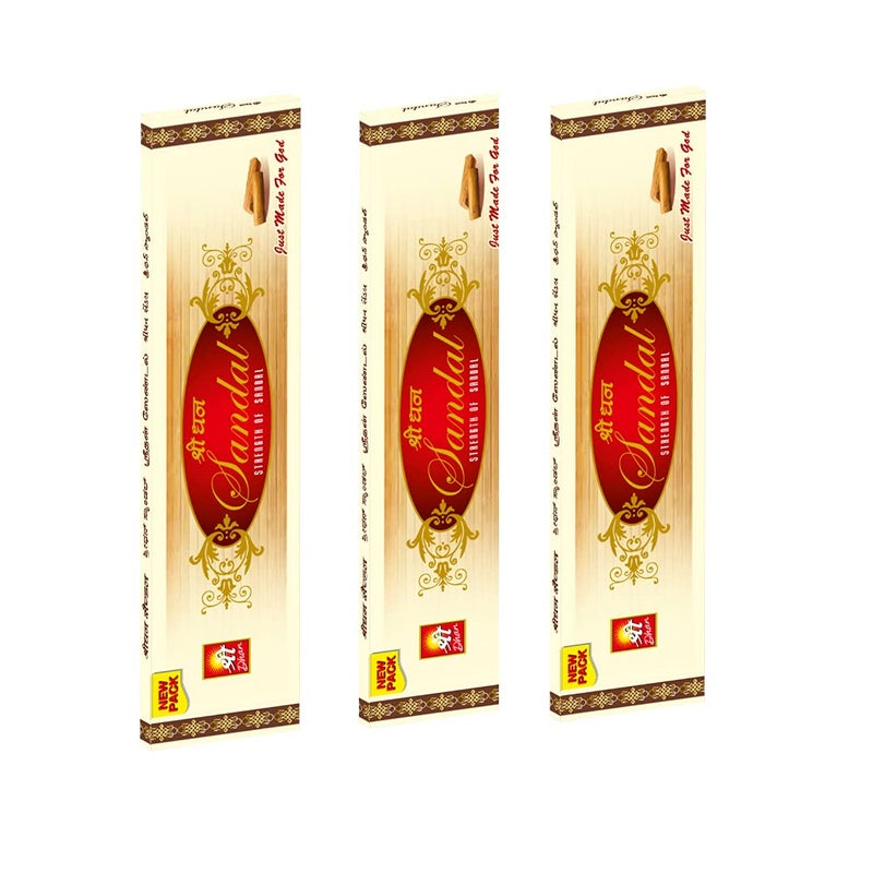 Shreedhan Fragrance Shreedhan SandalChandan Fragrance Incense SticksStick Premium Sandal Agarbatti for PoojaPuja 30gm Per Pack Pack of 3 - Image 3