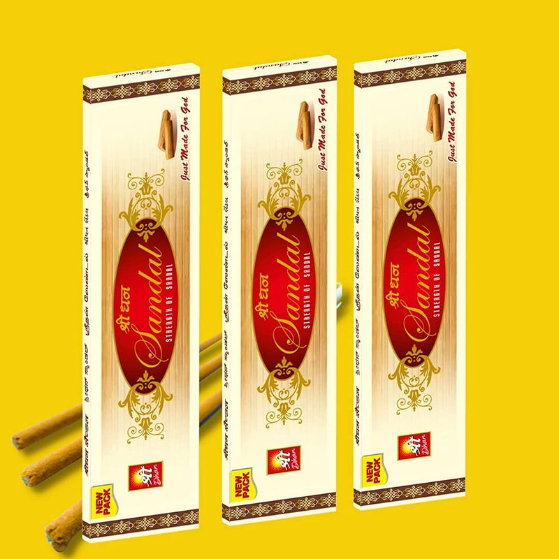 Shreedhan Fragrance Shreedhan SandalChandan Fragrance Incense SticksStick Premium Sandal Agarbatti for PoojaPuja 30gm Per Pack Pack of 3 - Image 2