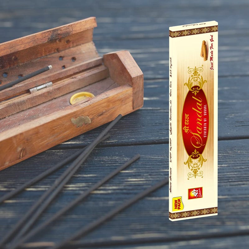Shreedhan Fragrance Shreedhan SandalChandan Fragrance Incense SticksStick Premium Sandal Agarbatti for PoojaPuja 30gm Per Pack Pack of 3 - Image 5